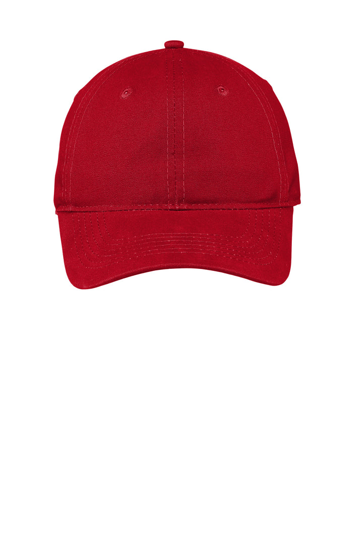 Port Authority Soft Brushed Canvas Cap. CP96 — Red — front