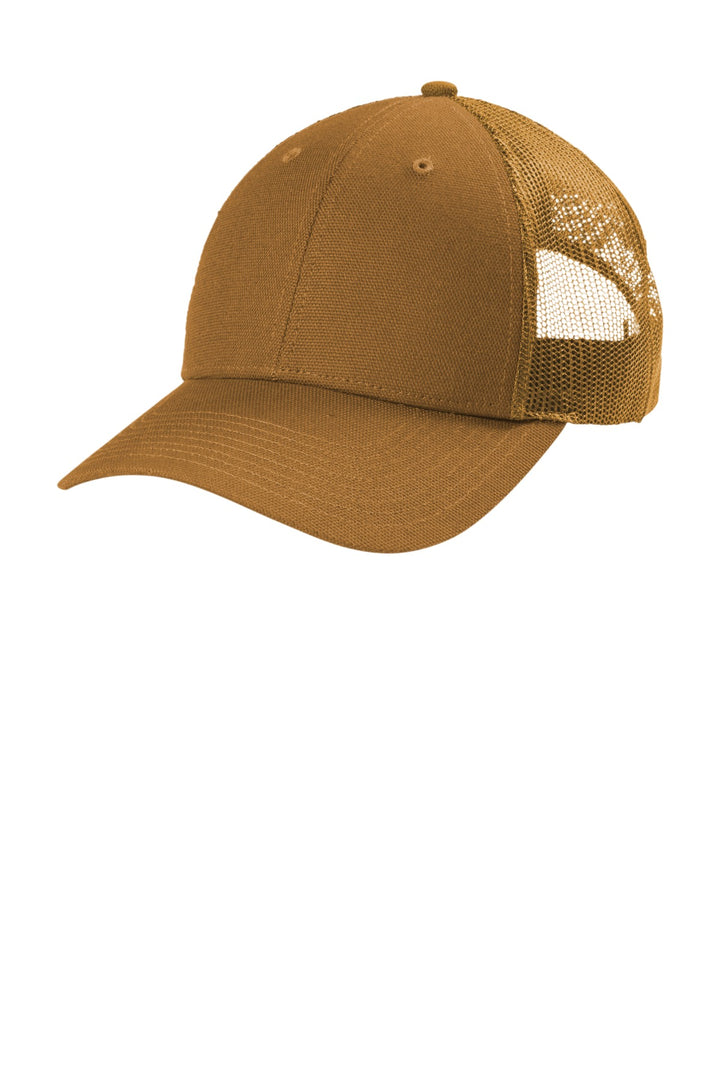CornerStone  Canvas Mesh Back Cap. CS811 — Duck Brown — front
