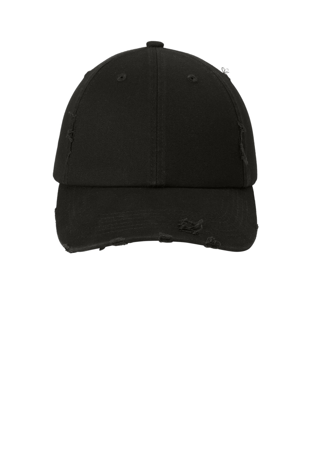 District Distressed Cap. DT600 — Black — front