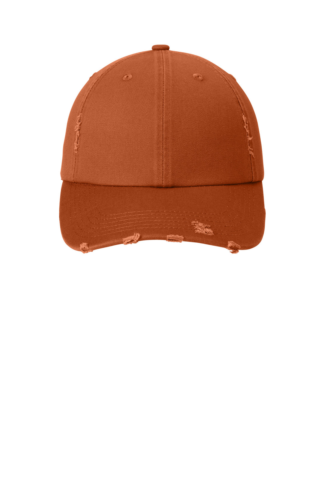 District Distressed Cap. DT600 — Burnt Orange — front