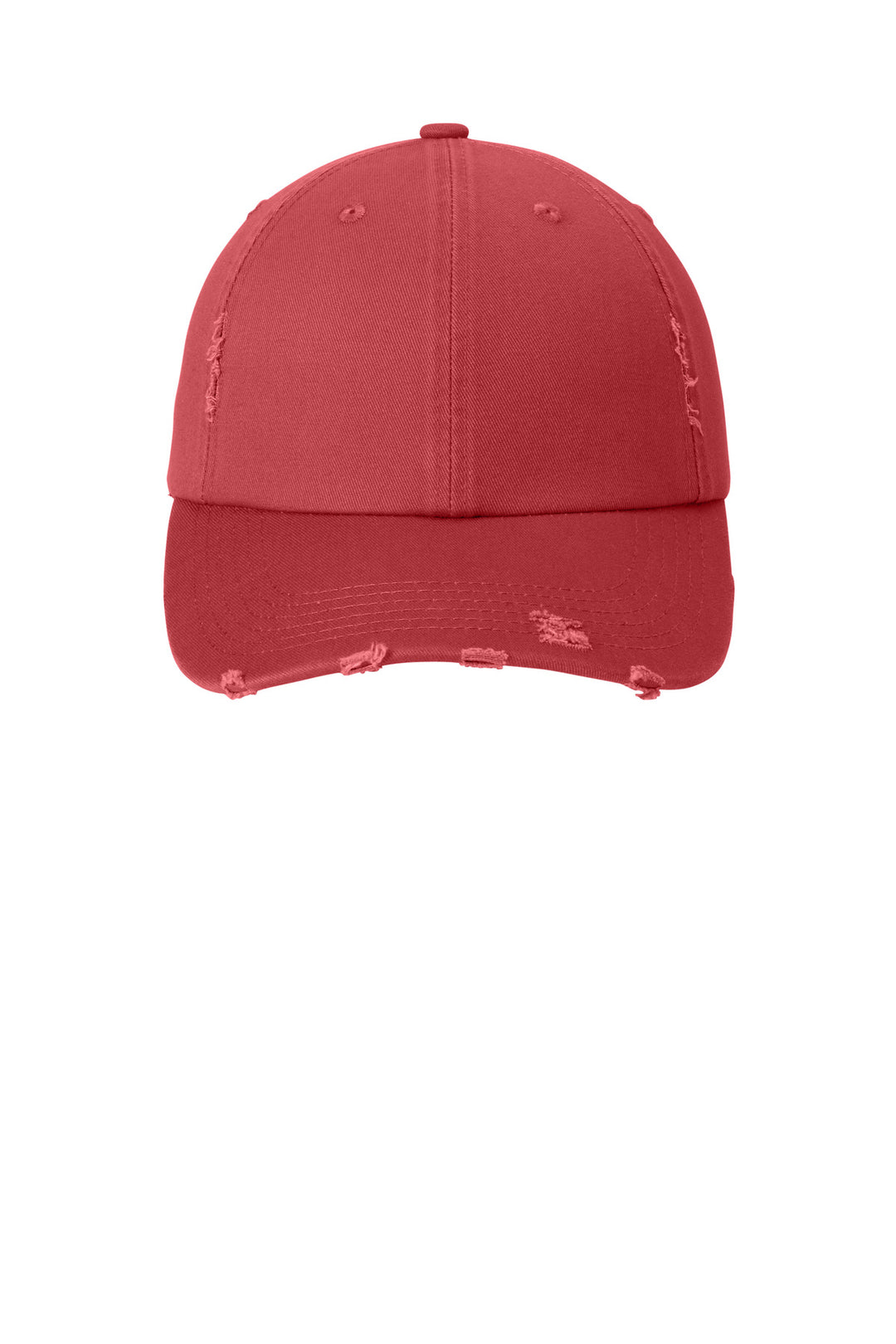 District Distressed Cap. DT600 — Dashing Red — front
