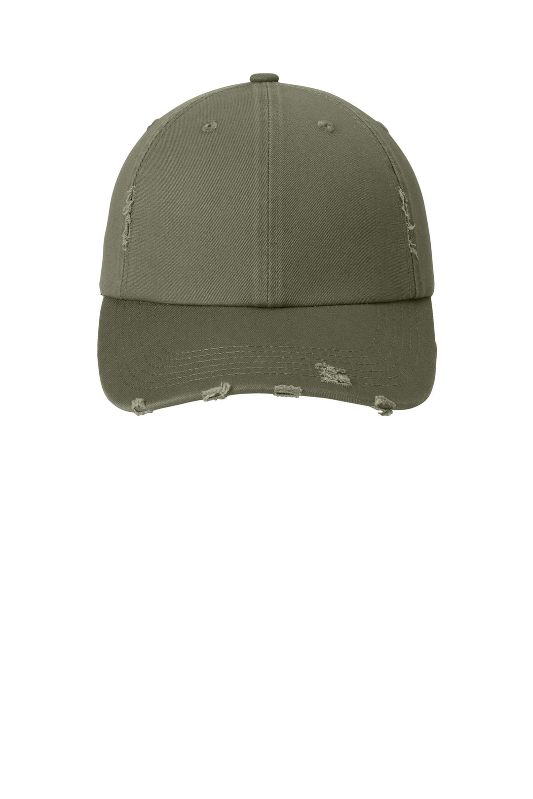District Distressed Cap. DT600 — Light Olive — front