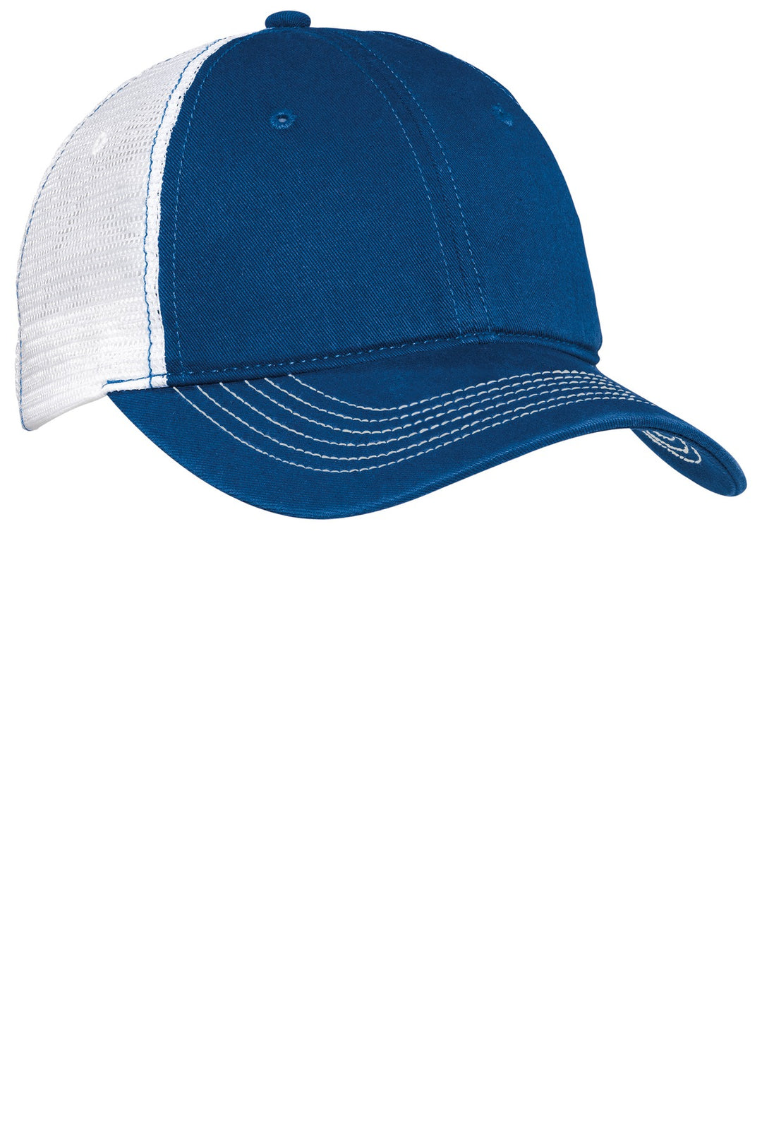 District Mesh Back Cap. DT607 — Royal/ White — front