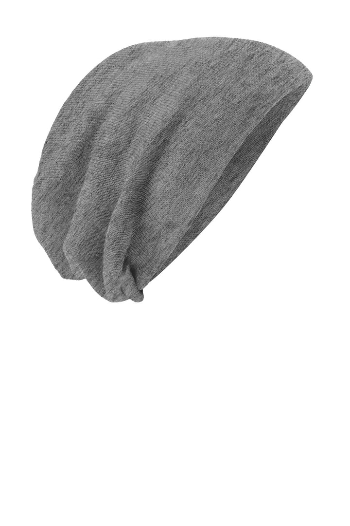 District Slouch Beanie DT618 — Light Grey Heather — front