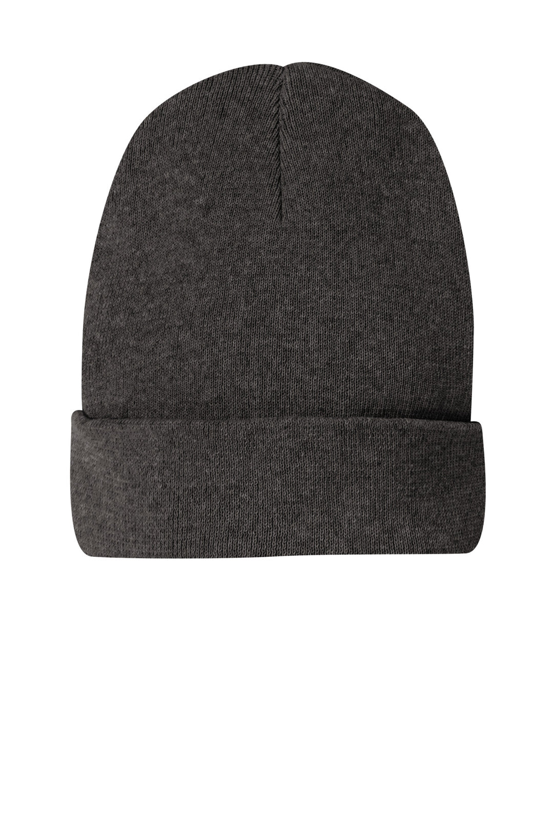 District Re-Beanie DT815 — Charcoal Heather — front