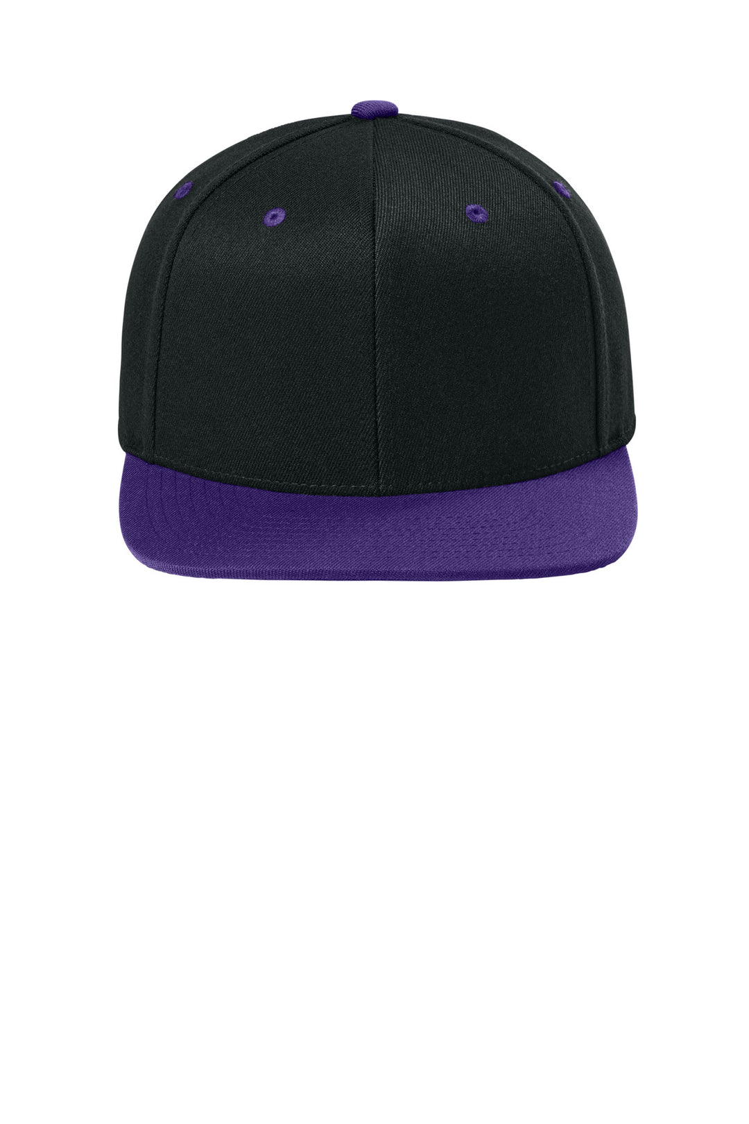 Flexfit 110 Snapback Cap FF110F — Black/ Purple — front