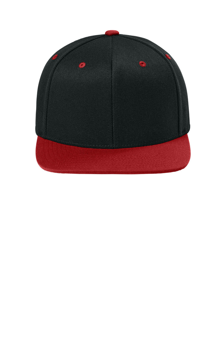 Flexfit 110 Snapback Cap FF110F — Black/ Red — front