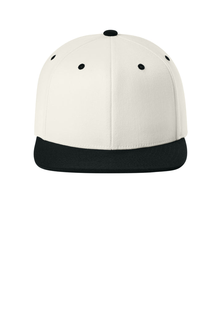 Flexfit 110 Snapback Cap FF110F — Natural/ Black — front