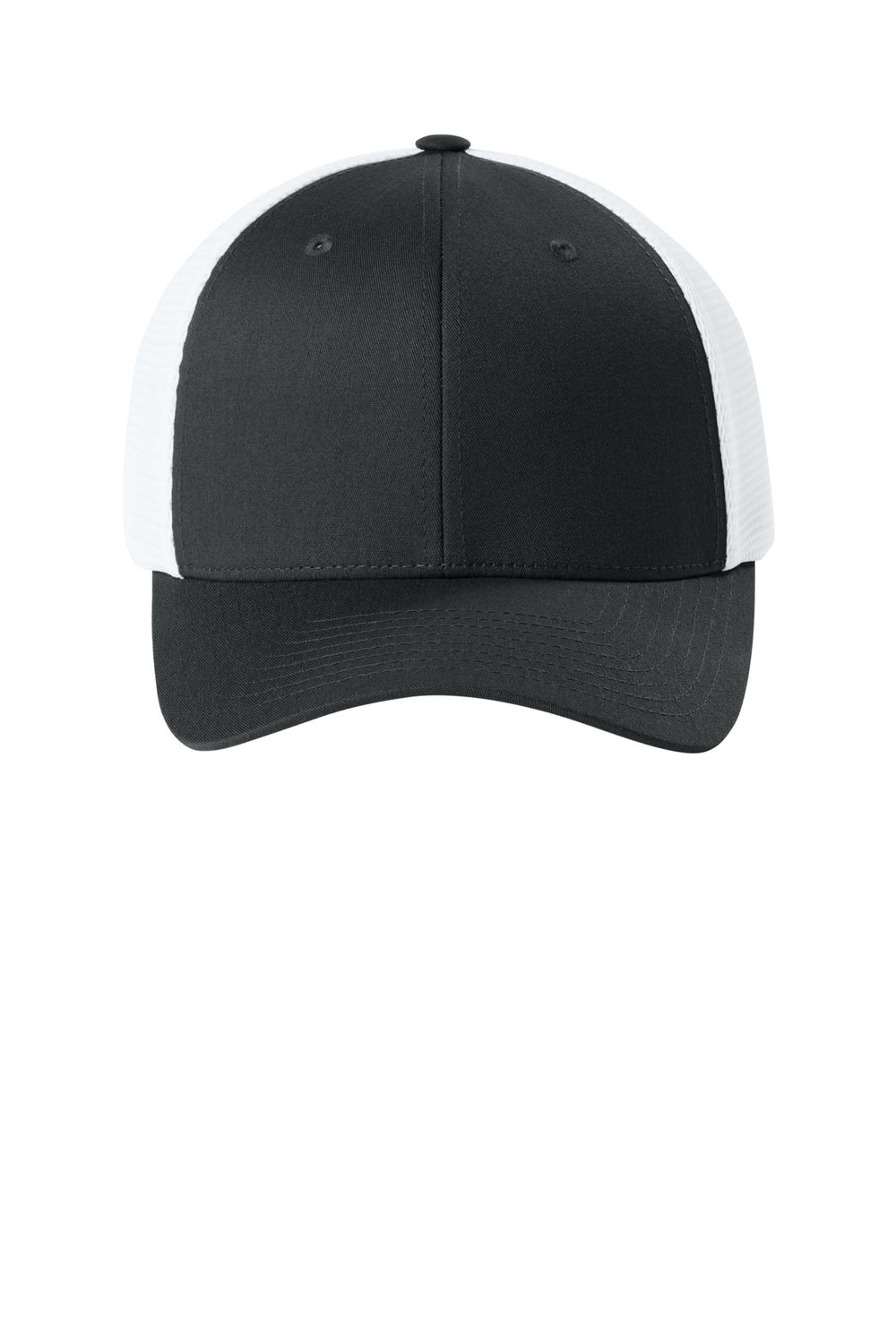 Flexfit 110 Mesh Cap FF110M — Black/ White — front