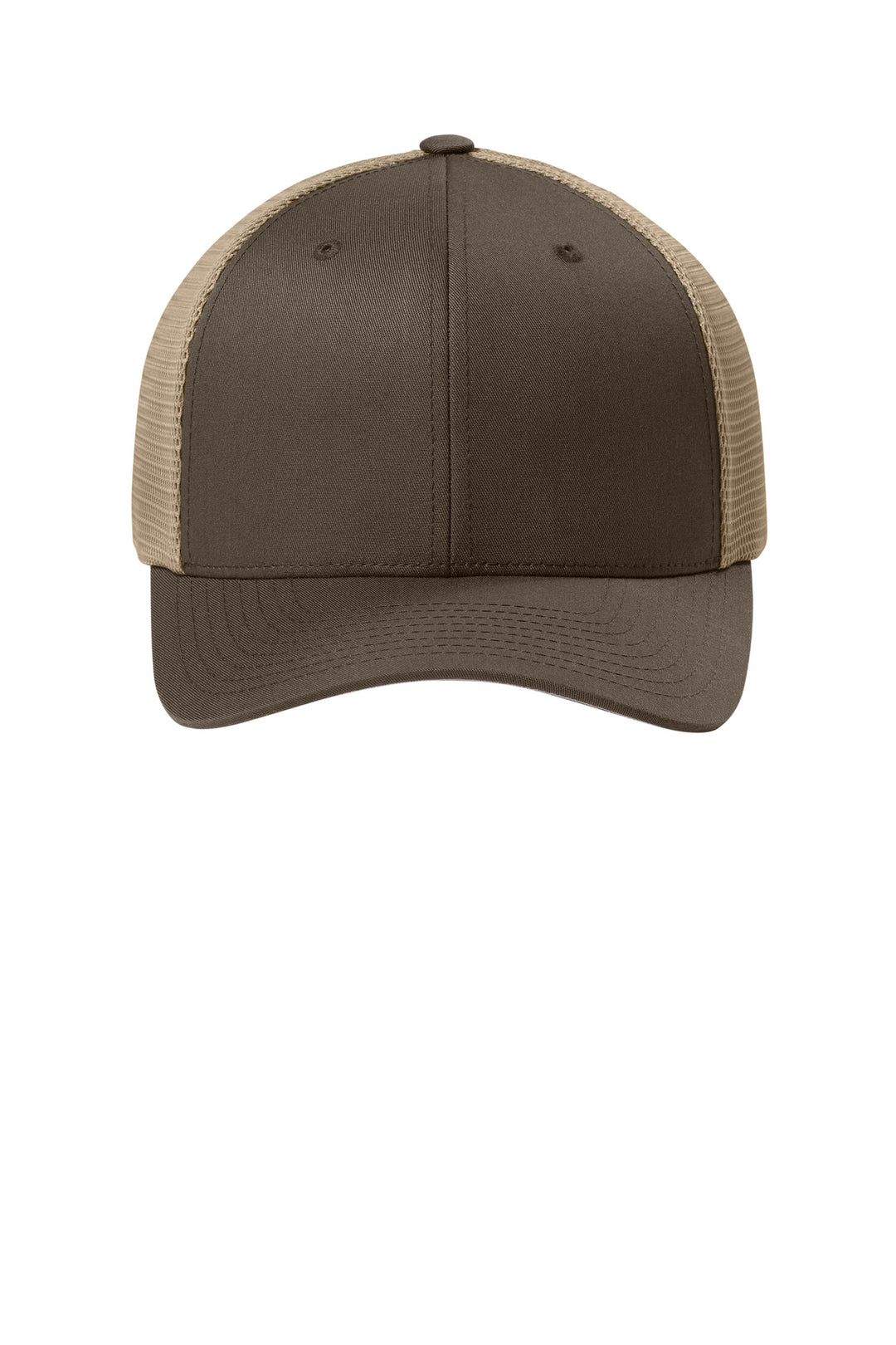 Flexfit 110 Mesh Cap FF110M — Brown/ Khaki — front