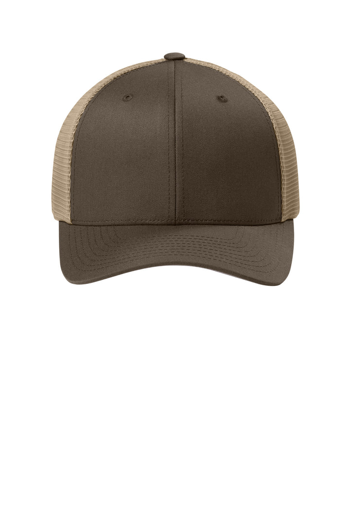 Flexfit 110 Mesh Cap FF110M — Brown/ Khaki — front