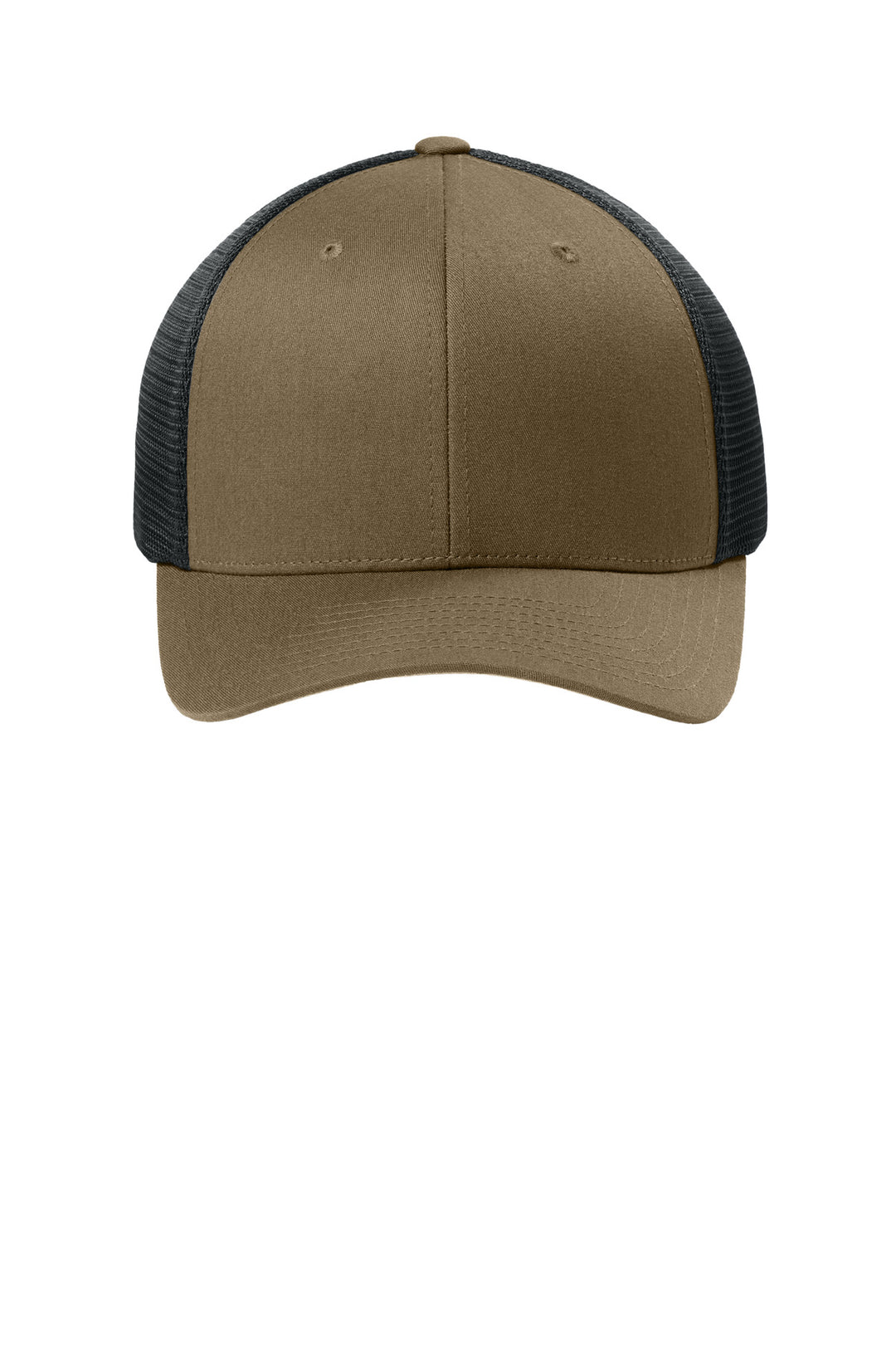 Flexfit 110 Mesh Cap FF110M — Coyote Brown/ Black — front