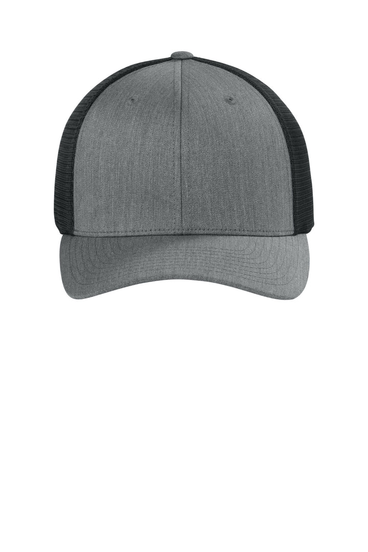 Flexfit 110 Mesh Cap FF110M — Heather Grey/ Black — front