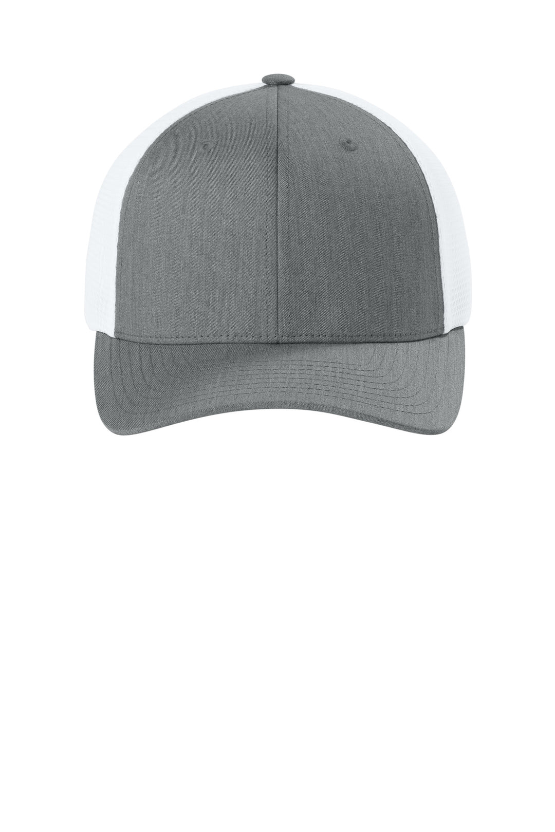 Flexfit 110 Mesh Cap FF110M — Heather Grey/ White — front