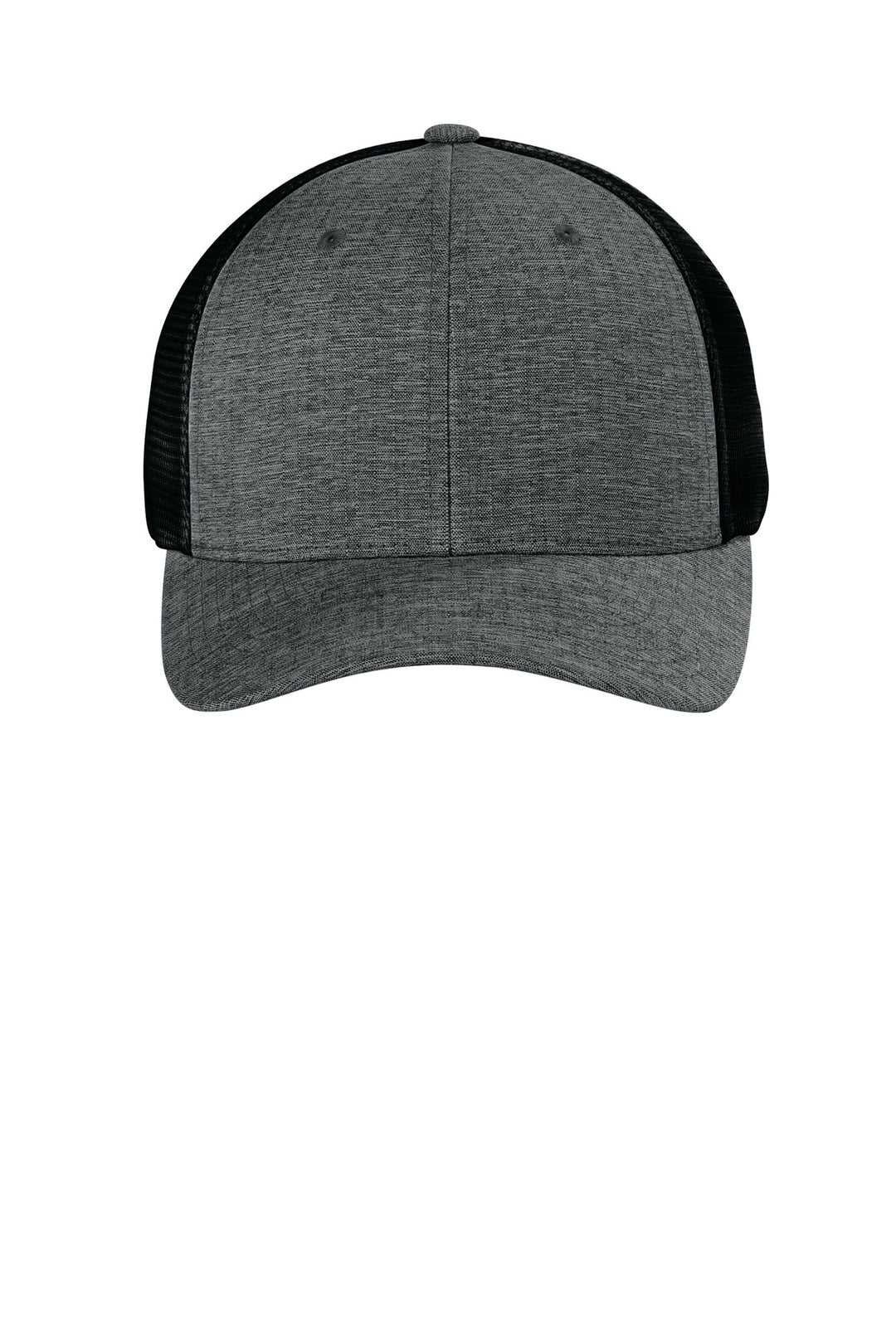 Flexfit 110 Mesh Cap FF110M — Melange Charcoal/ Black — front