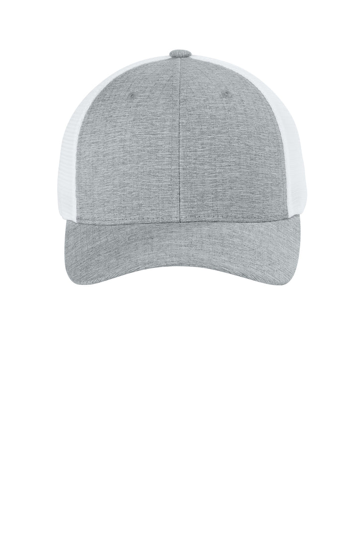 Flexfit 110 Mesh Cap FF110M — Melange Silver/ White — front