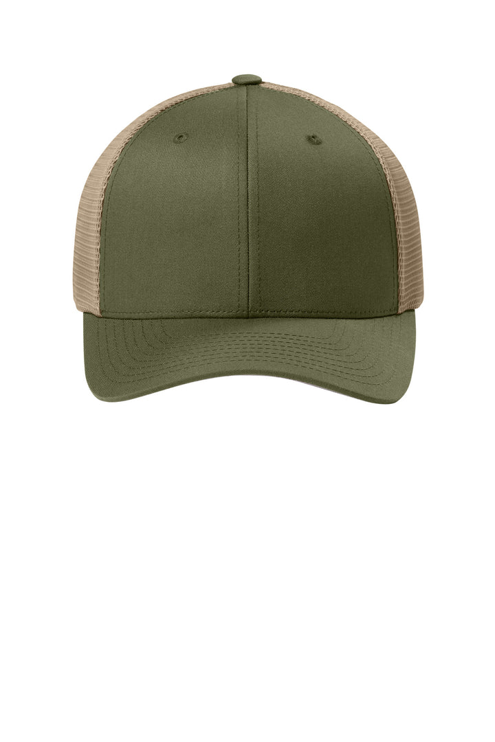Flexfit 110 Mesh Cap FF110M — Olive/ Khaki — front