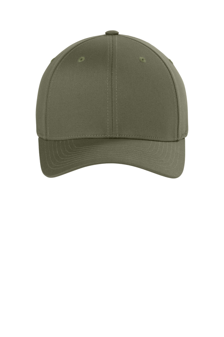 Flexfit Wooly Combed Cap FF6277 — Olive — front