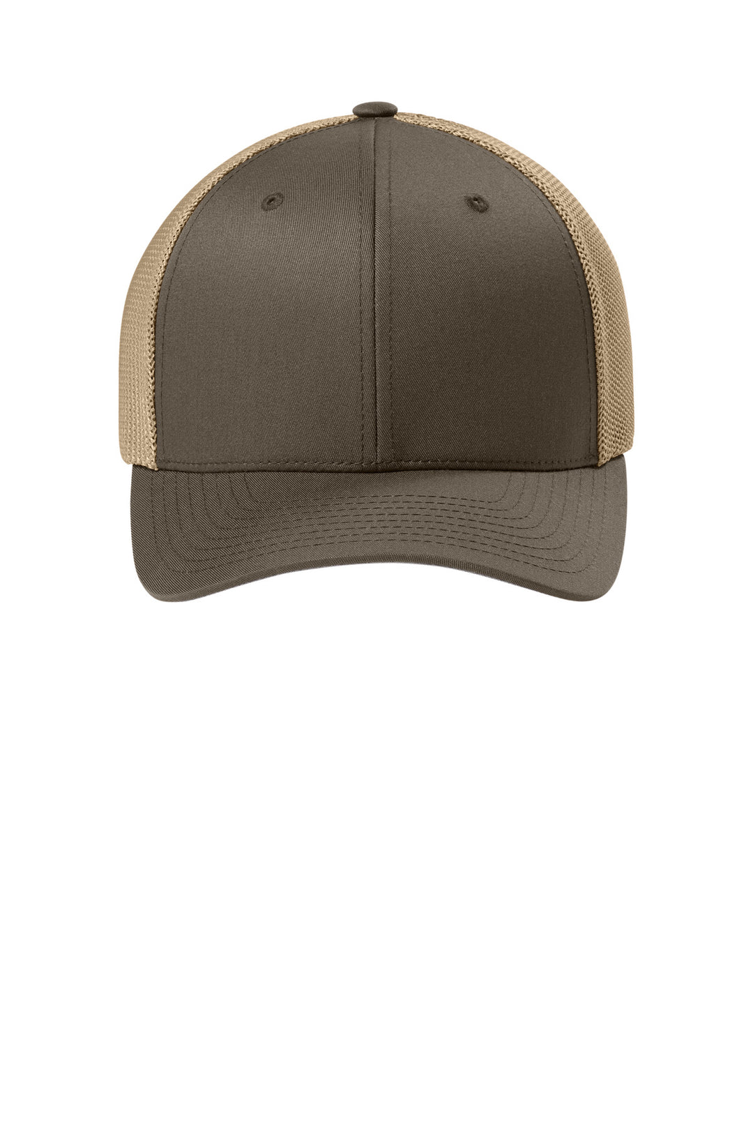 Flexfit Trucker Mesh Cap FF6511 — Brown/ Khaki — front