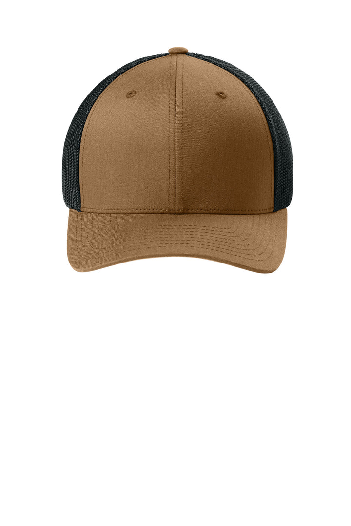 Flexfit Trucker Mesh Cap FF6511 — Caramel/ Black — front