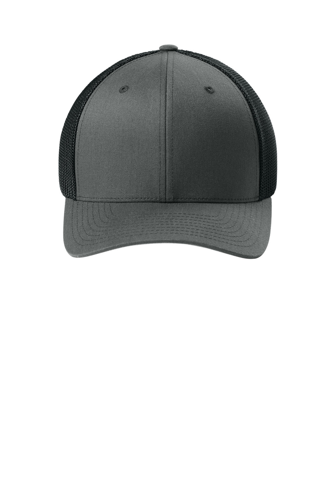 Flexfit Trucker Mesh Cap FF6511 — Charcoal/ Black — front