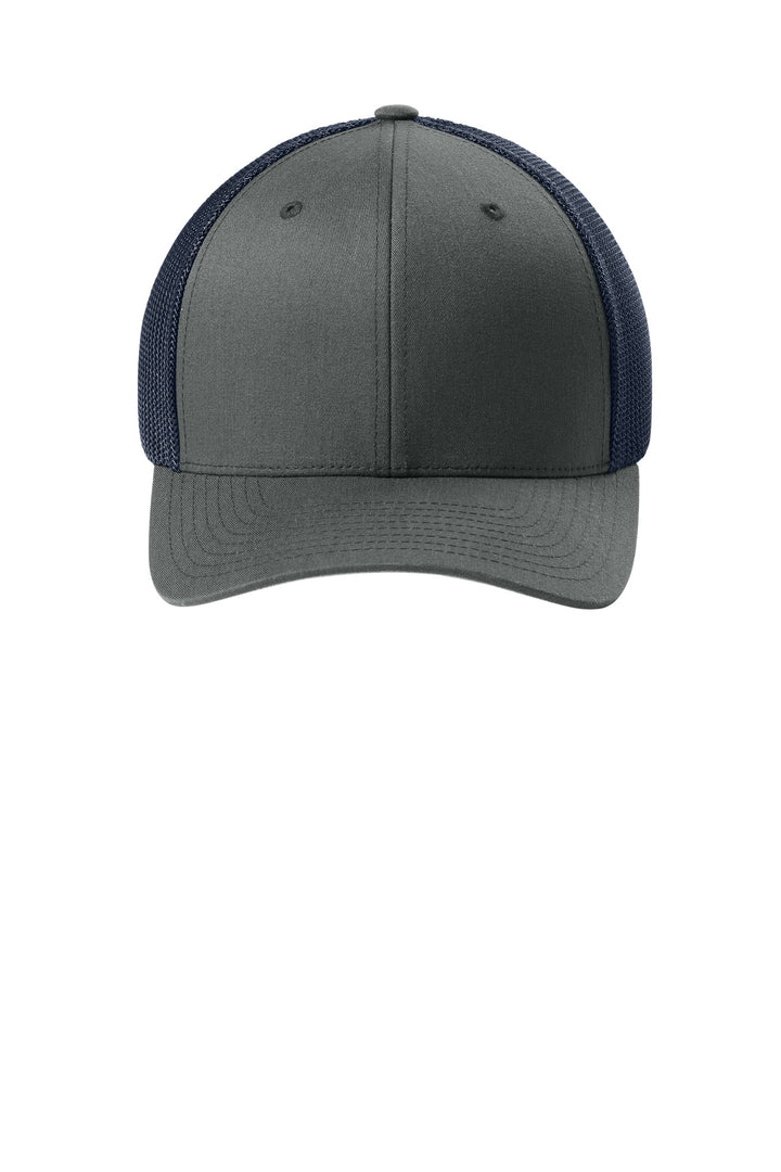 Flexfit Trucker Mesh Cap FF6511 — Charcoal/ Navy — front