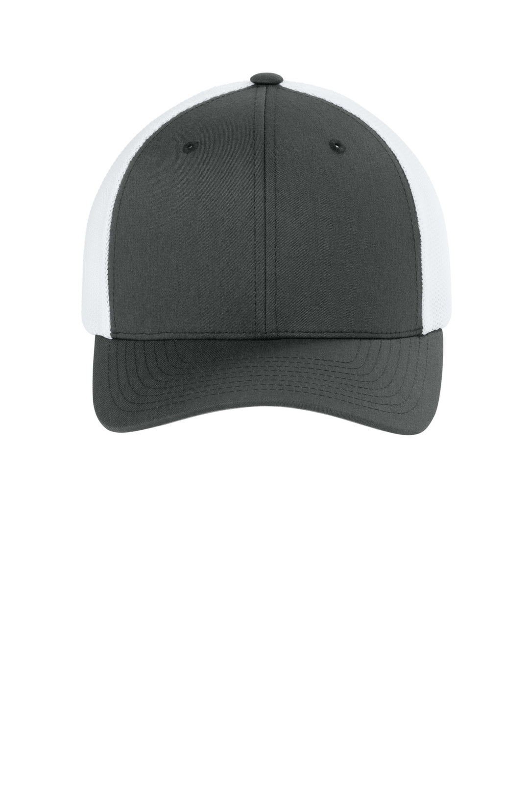 Flexfit Trucker Mesh Cap FF6511 — Charcoal/ White — front