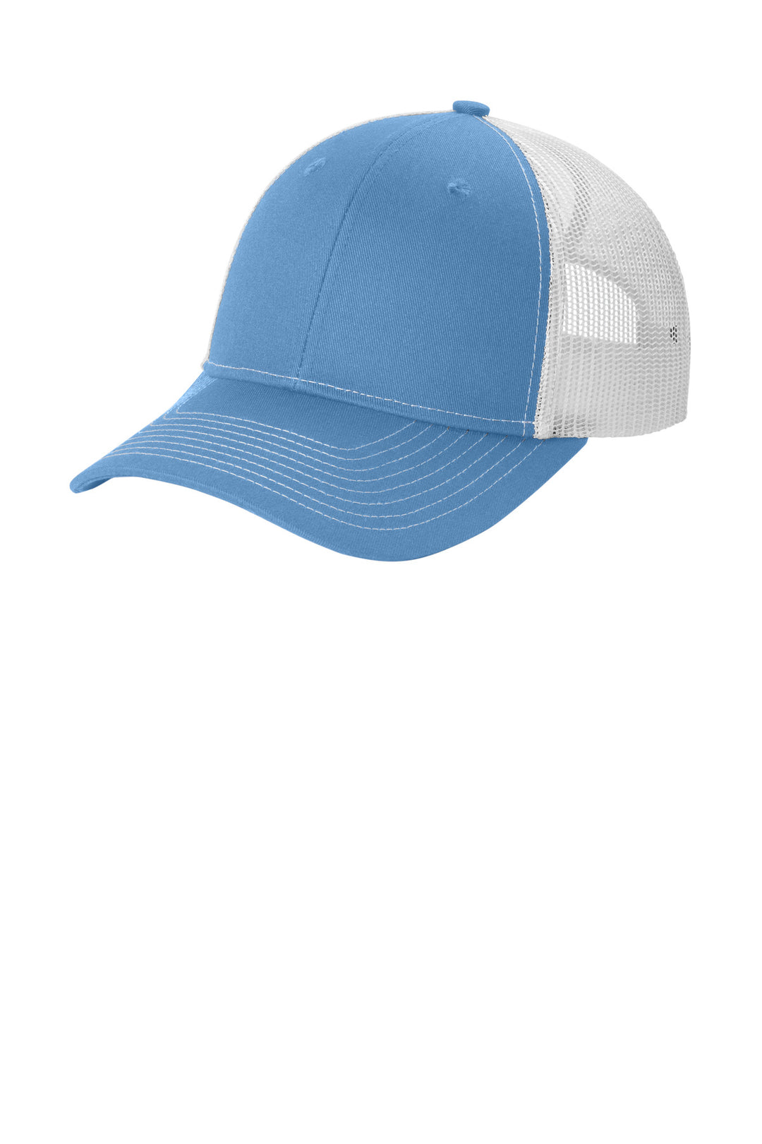 Port Authority Snapback Ponytail Trucker Cap LC401 — Carolina Blue/ White — front