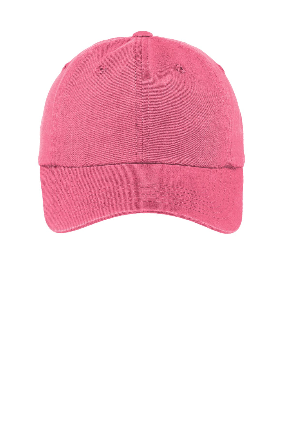 Port Authority Women's Garment-Washed Cap. LPWU — Bright Pink — front