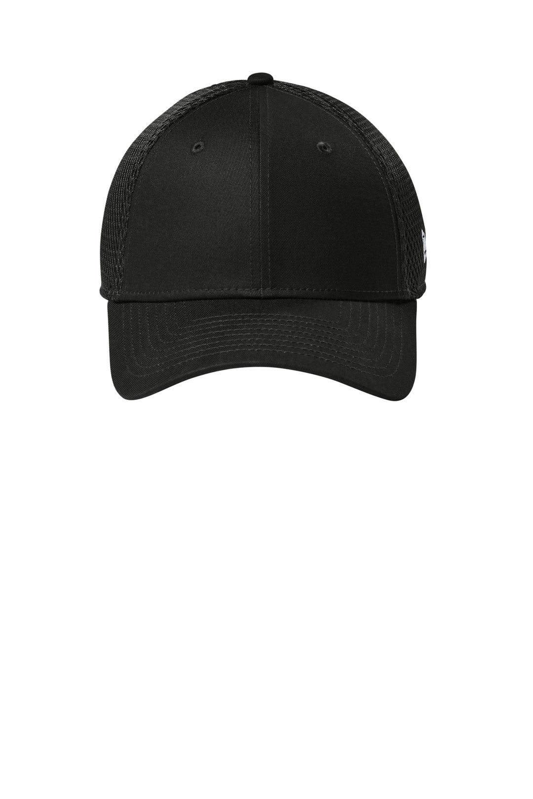 New Era - Stretch Mesh Cap.  NE1020 — Flag Black/ Black — front