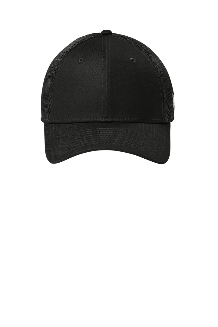 New Era - Stretch Mesh Cap.  NE1020 — Flag Black/ Black — front