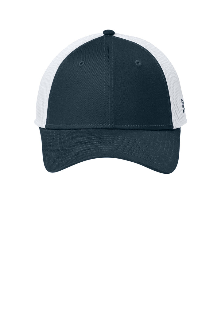 New Era - Stretch Mesh Cap.  NE1020 — Flag Deep Navy/ White — front