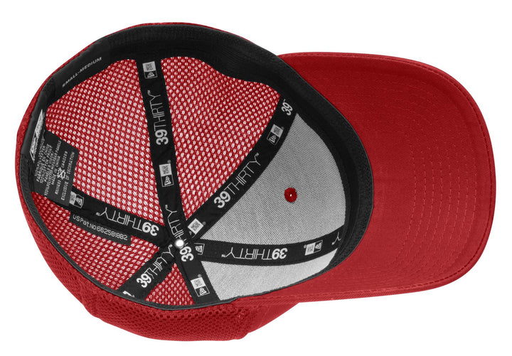 New Era - Stretch Mesh Cap.  NE1020 — Scarlet Red — front
