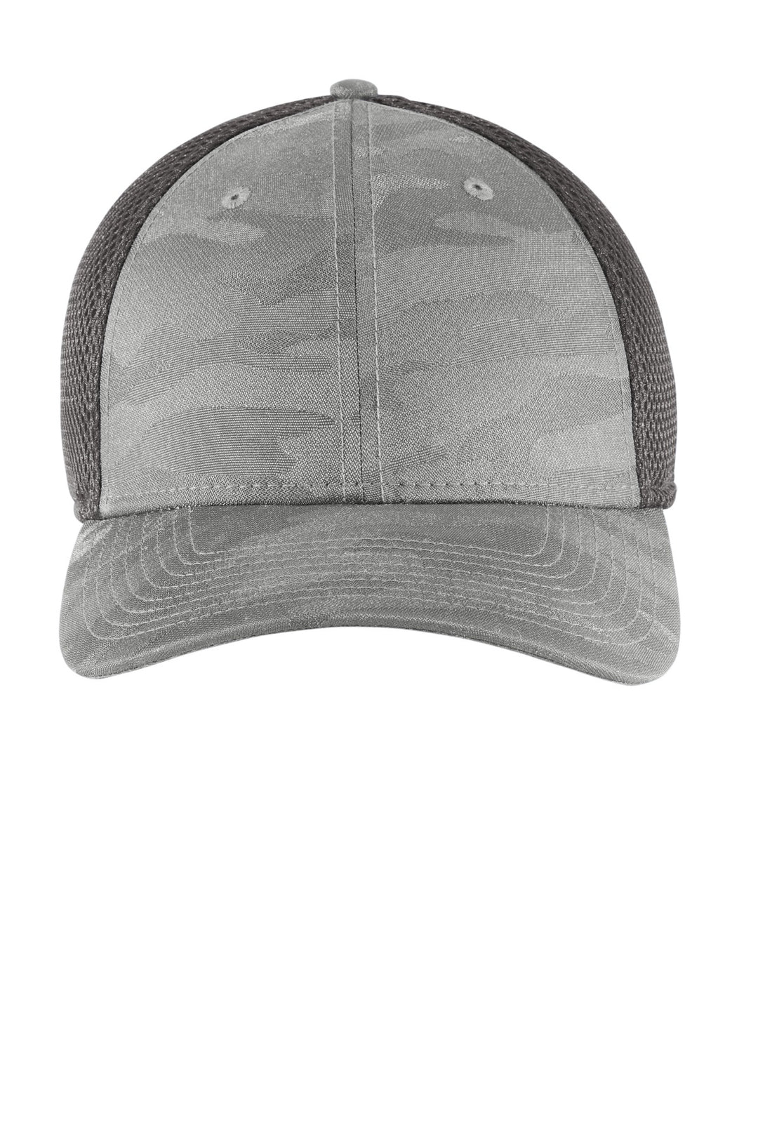 New Era  Tonal Camo Stretch Tech Mesh Cap NE1091 — Rainstorm Grey Camo/ Graphite — front