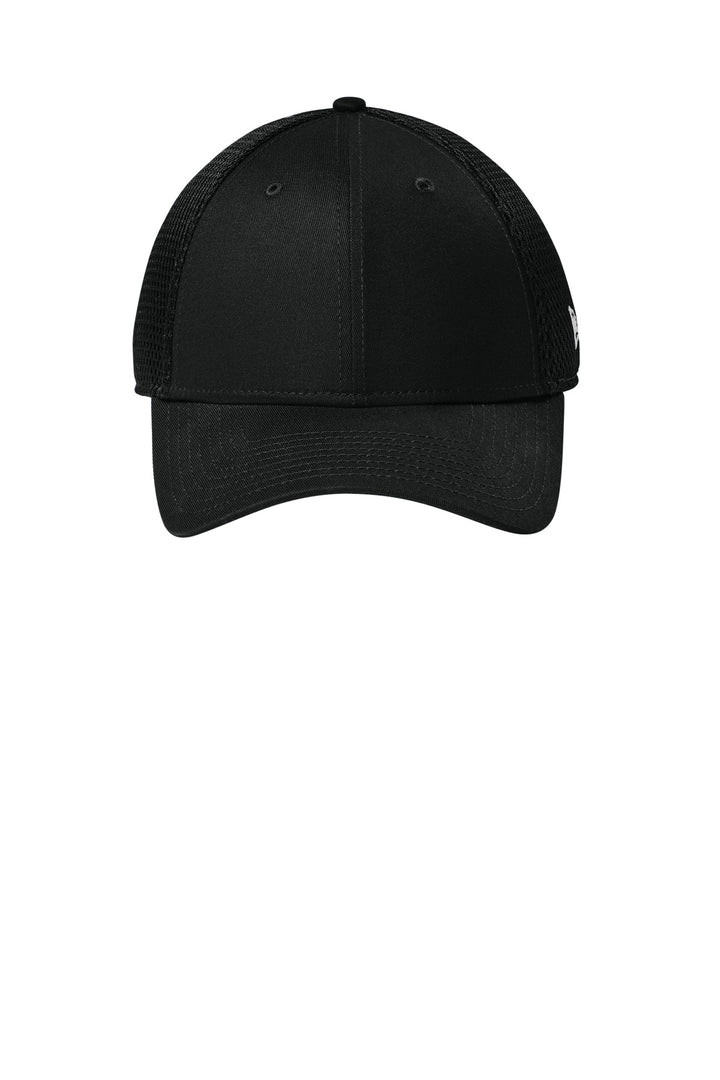 New Era Snapback Contrast Front Mesh Cap. NE204 — Flag Black/ Black — front