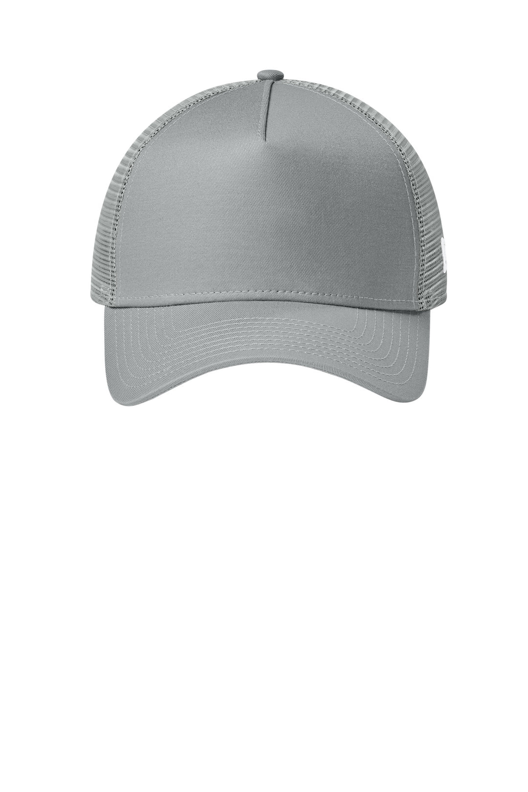 New Era Snapback Trucker Cap. NE205 — Flag Grey/ Grey — front