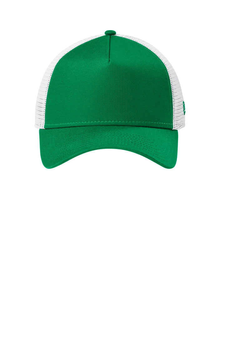 New Era Snapback Trucker Cap. NE205 — Flag Kelly/ White — front