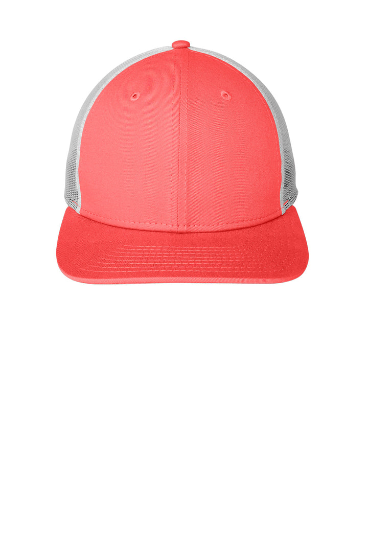 New Era   Snapback Low Profile Trucker Cap   NE207 — Coral/ White — front