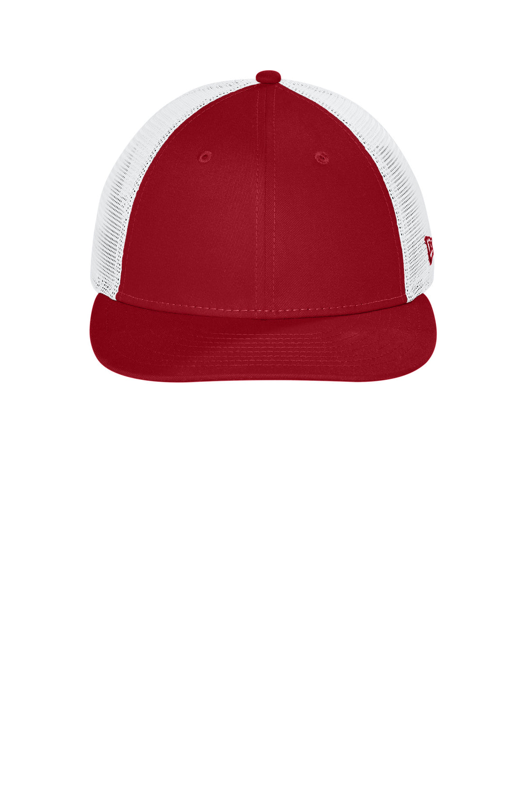 New Era   Snapback Low Profile Trucker Cap   NE207 — Flag Scarlet/ White — front