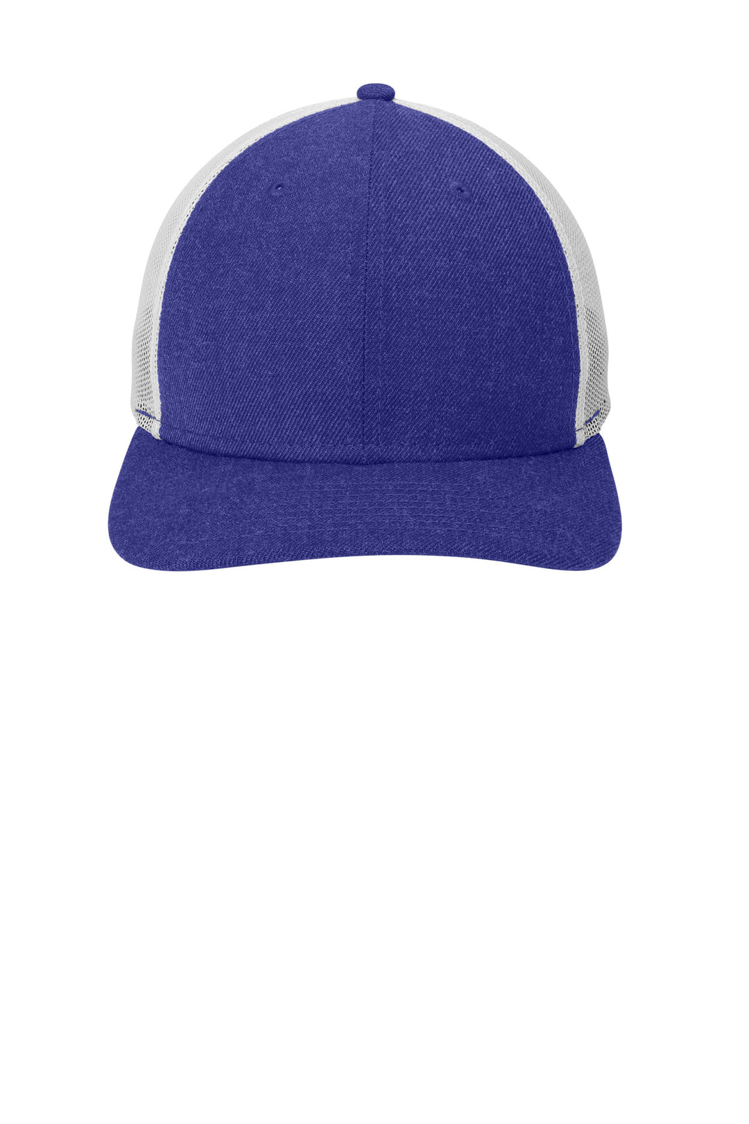 New Era   Snapback Low Profile Trucker Cap   NE207 — Heather Royal/ White — front
