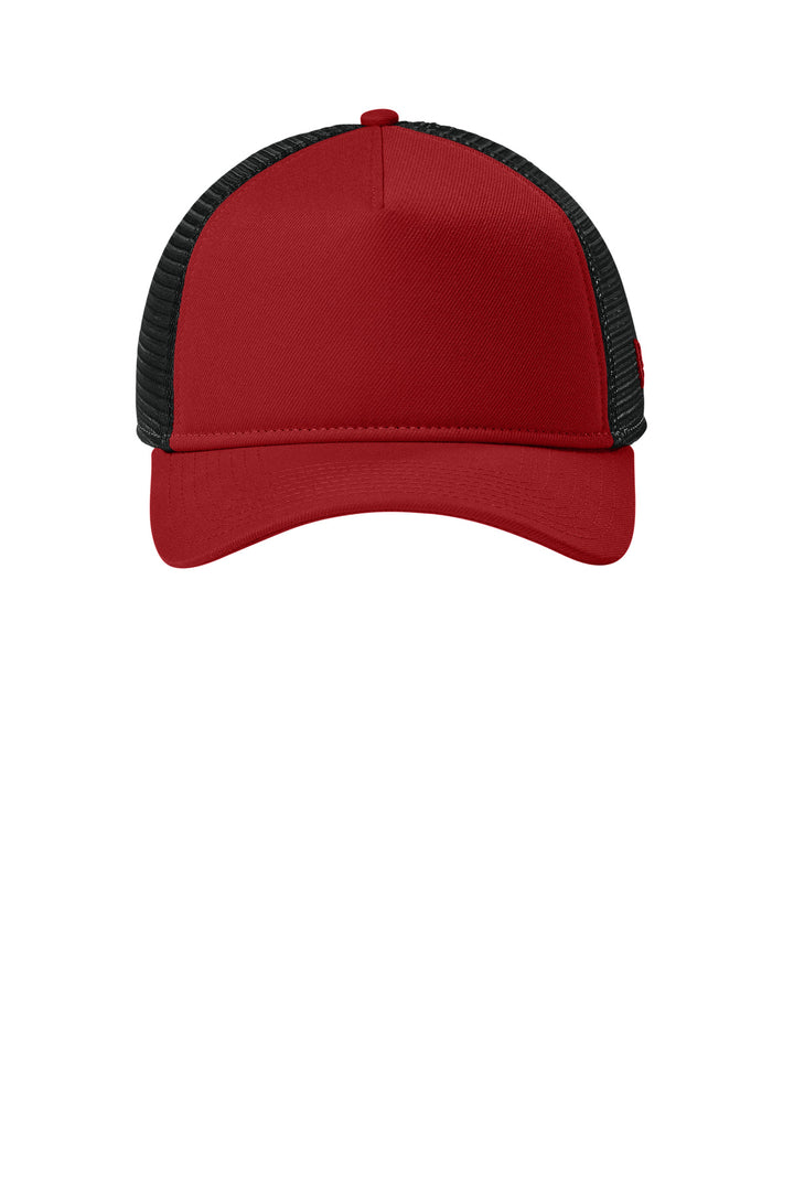 New Era A-Frame Snapback Mesh Back Cap NE212 — Flag Scarlet/ Black — front