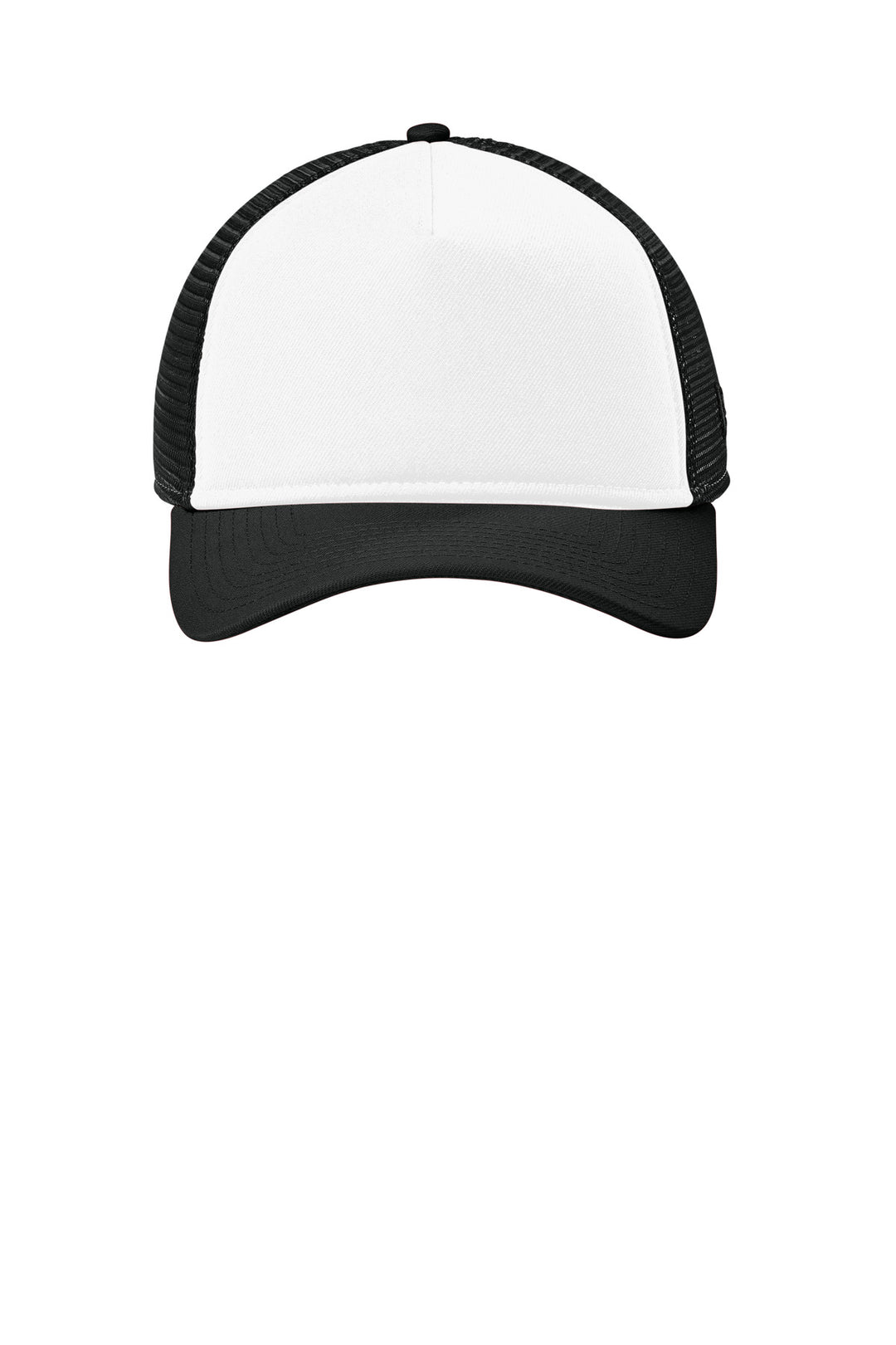 New Era A-Frame Snapback Mesh Back Cap NE212 — Flag White/ Black/ Black — front