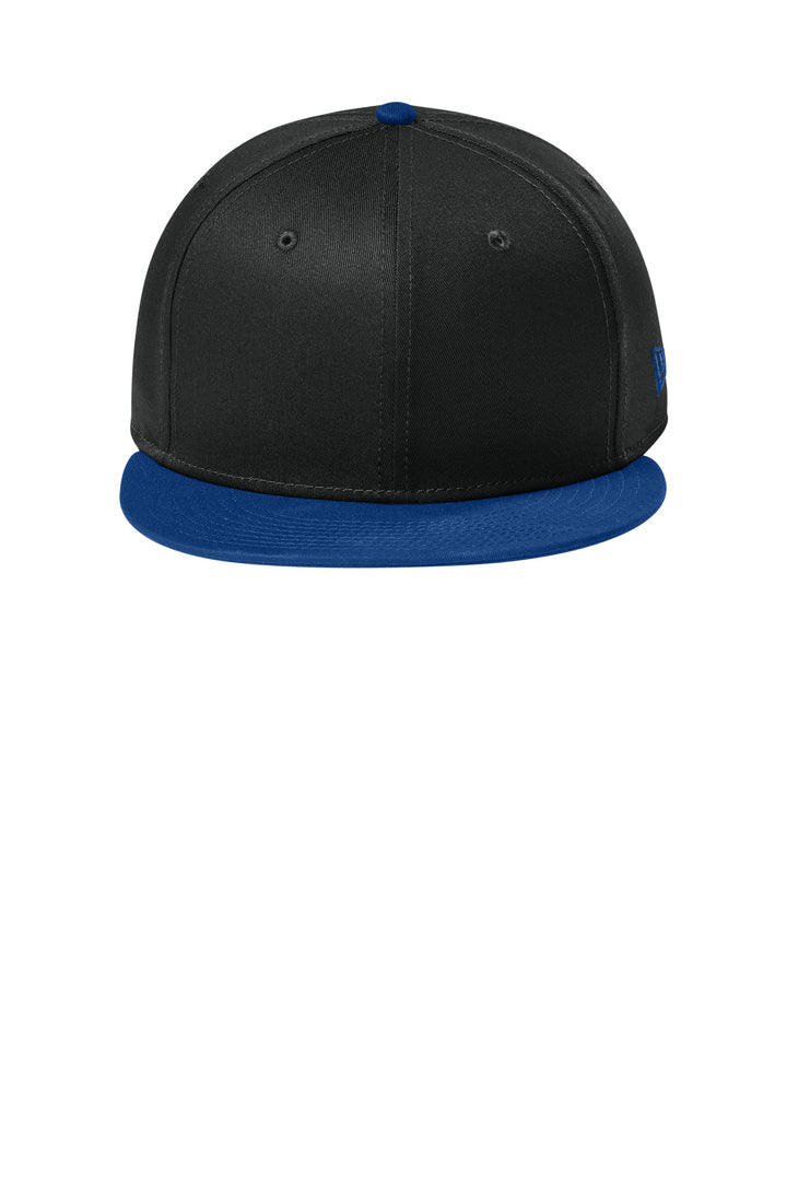 New Era - Flat Bill Snapback Cap. NE400 — Flag Black/ Royal — front