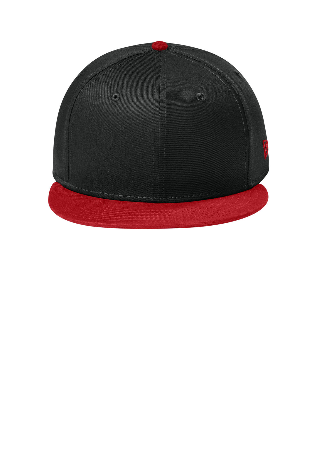 New Era - Flat Bill Snapback Cap. NE400 — Flag Black/ Scarlet — front