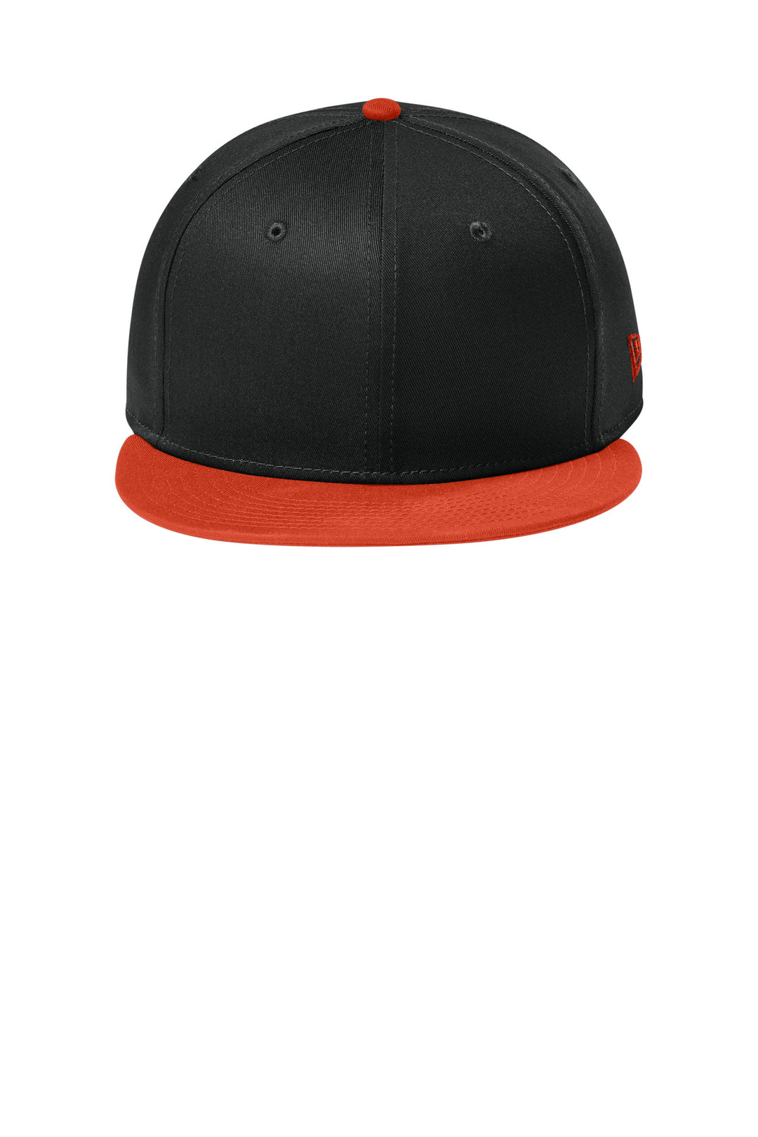 New Era - Flat Bill Snapback Cap. NE400 — Flag Black/ Team Orange — front