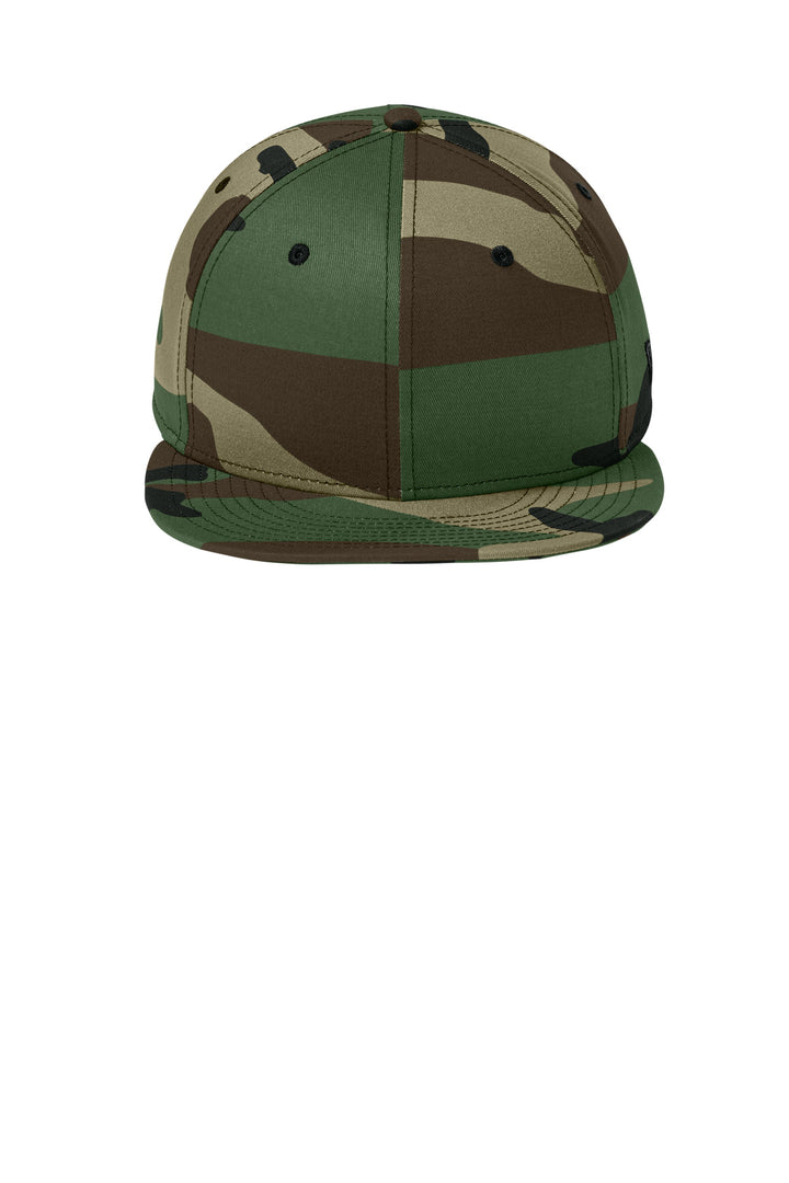 New Era - Flat Bill Snapback Cap. NE400 — Flag Camo — front