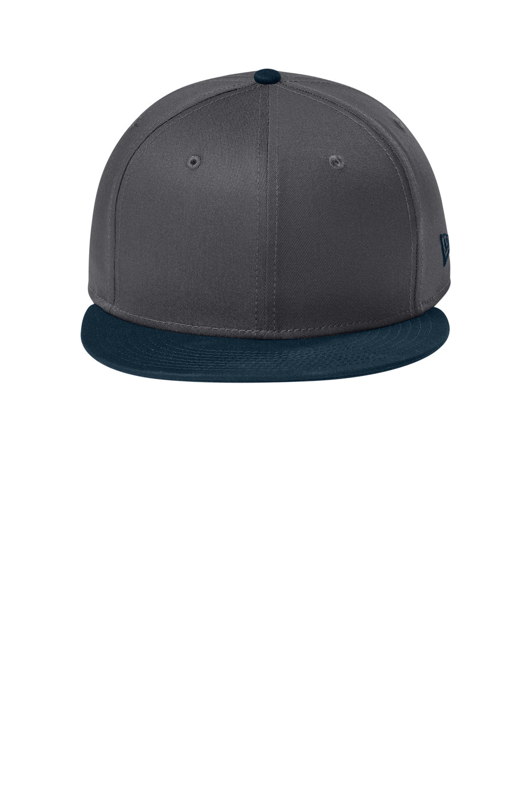 New Era - Flat Bill Snapback Cap. NE400 — Flag Charcoal/ Deep Navy — front