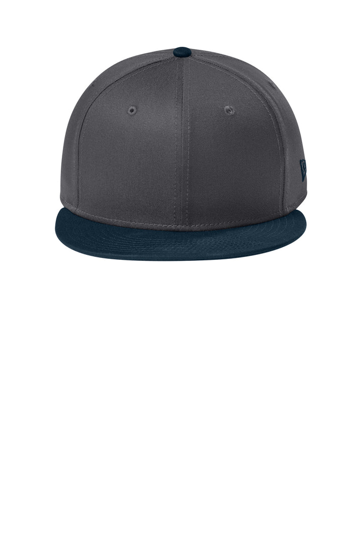 New Era - Flat Bill Snapback Cap. NE400 — Flag Charcoal/ Deep Navy — front