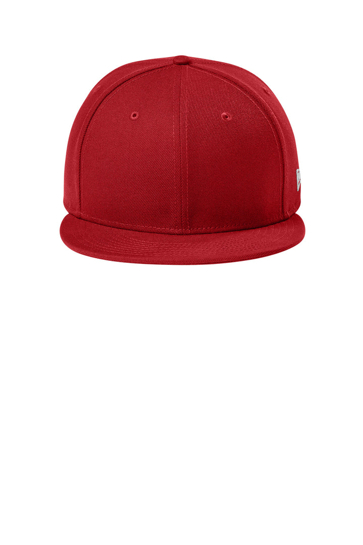 New Era Standard Fit Flat Bill Snapback Cap NE4020 — Flag Scarlet — front