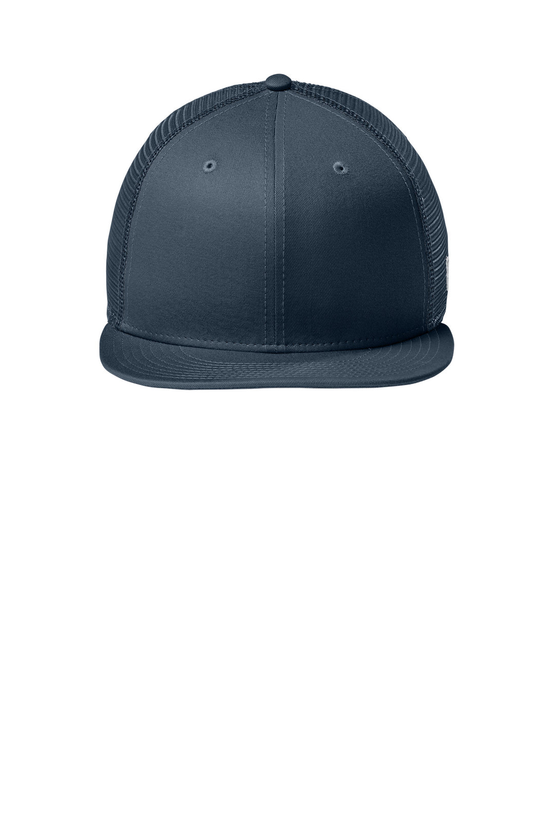 New Era Standard Fit Snapback Trucker Cap NE4030 — Flag Deep Navy/ Deep Navy — front